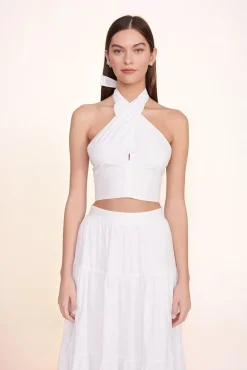 SMOCKED KAI TOP WHITE