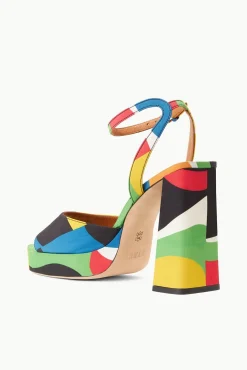 SOLANGE PLATFORM MARBLE WAVE TAFFETA
