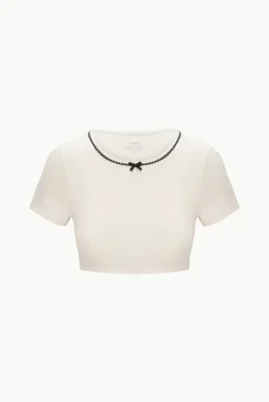 SOLEIL SWIM TOP IVORY BLACK