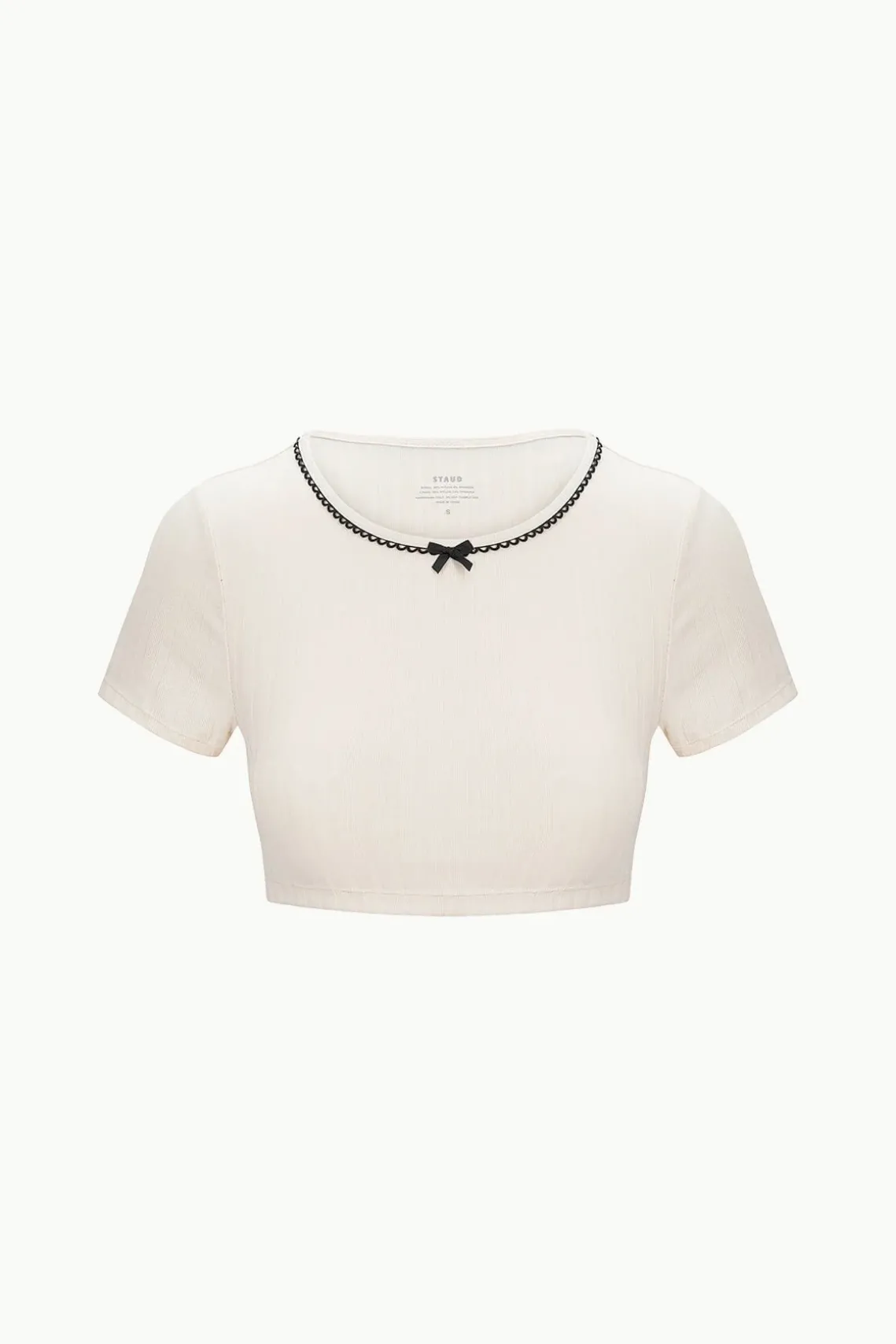 SOLEIL SWIM TOP IVORY BLACK