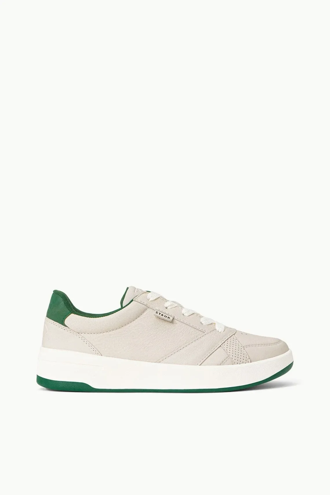 STAUD + KEDS THE COURT SNEAKER CREAM GREEN