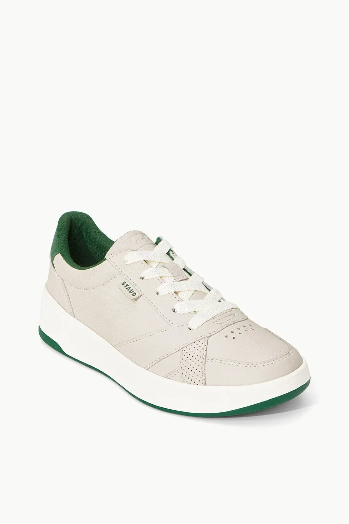 STAUD + KEDS THE COURT SNEAKER CREAM GREEN