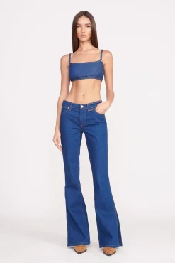 STAUD + WRANGLER THE BIKINI JEAN DARK RINSE