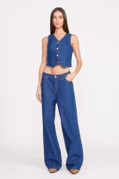 STAUD + WRANGLER THE LOOSE JEAN DARK RINSE