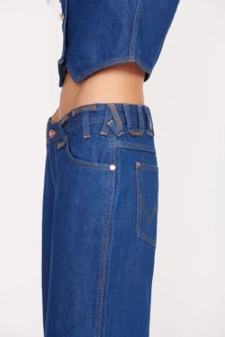 STAUD + WRANGLER THE LOOSE JEAN DARK RINSE