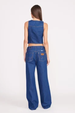STAUD + WRANGLER THE LOOSE JEAN DARK RINSE
