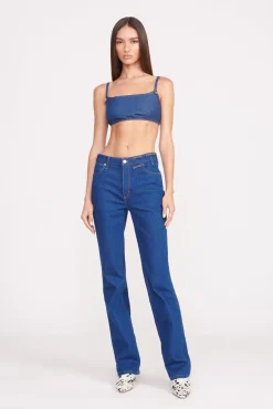STAUD + WRANGLER THE STRAIGHT CUT JEAN DARK RINSE