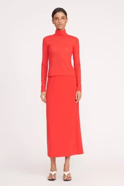 TREY SKIRT RED ROSE
