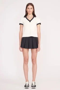 VOLLEY TOP IVORY BLACK