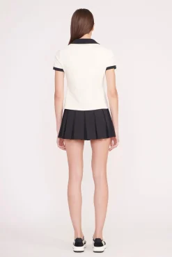 VOLLEY TOP IVORY BLACK