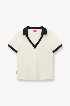 VOLLEY TOP IVORY BLACK