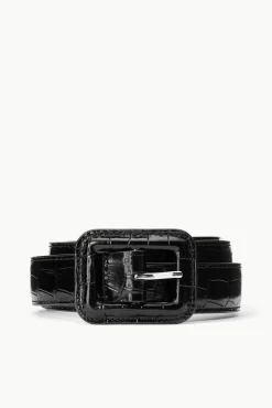 WAIST BELT BLACK CROC EMBOSSED