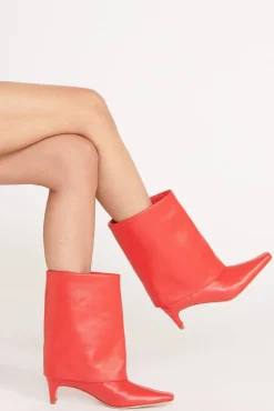 WALLY FOLDOVER BOOT  RED ROSE