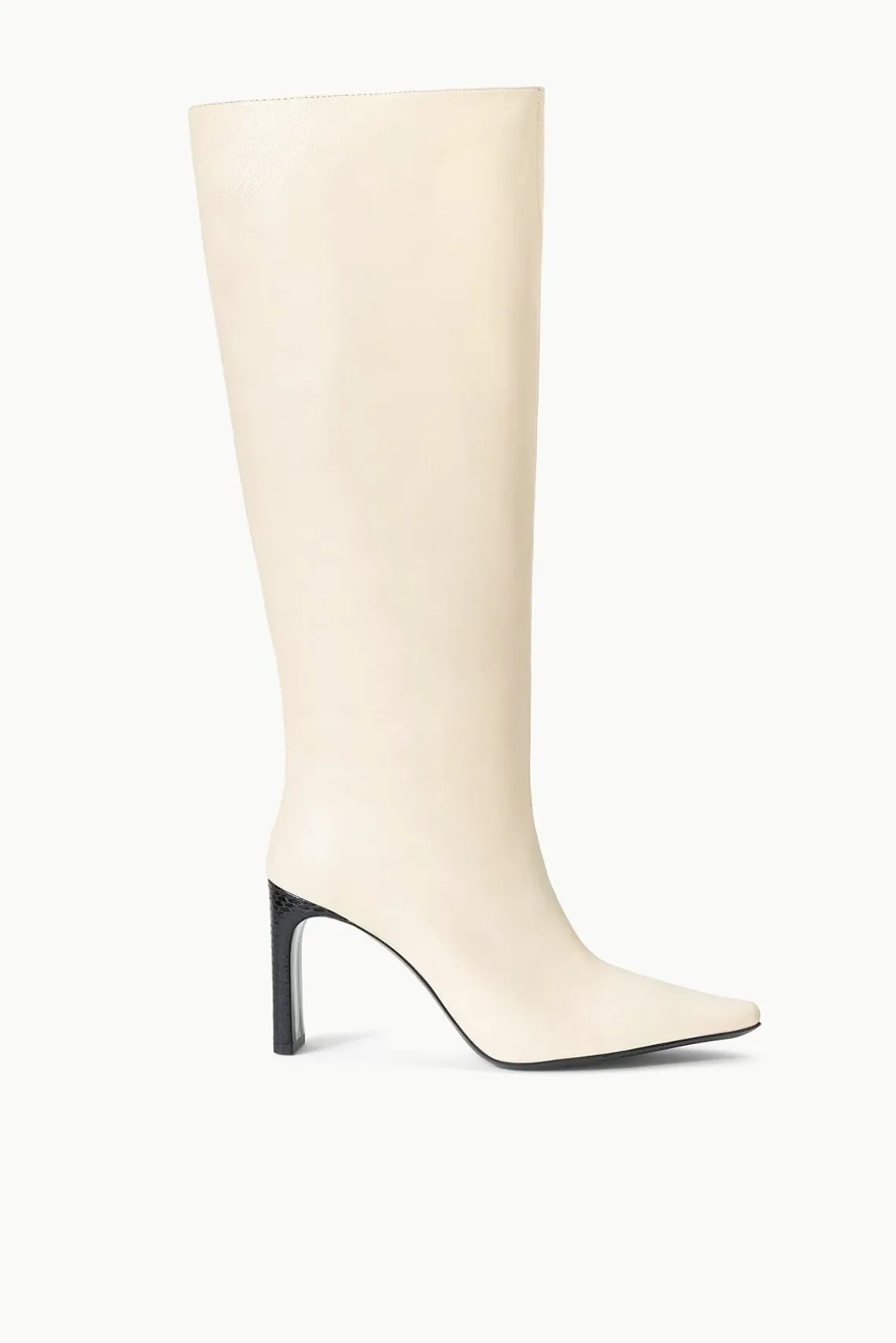 WALLY HIGH HEEL BOOT CREAM BLACK