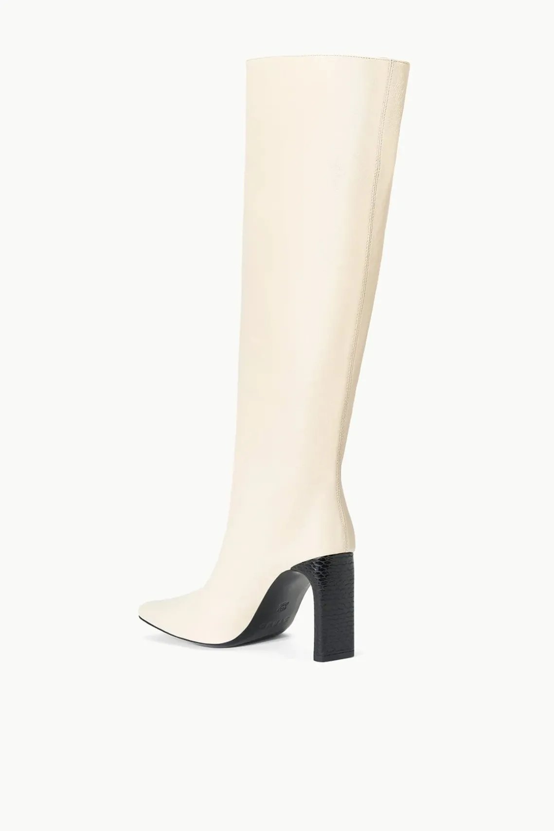 WALLY HIGH HEEL BOOT CREAM BLACK