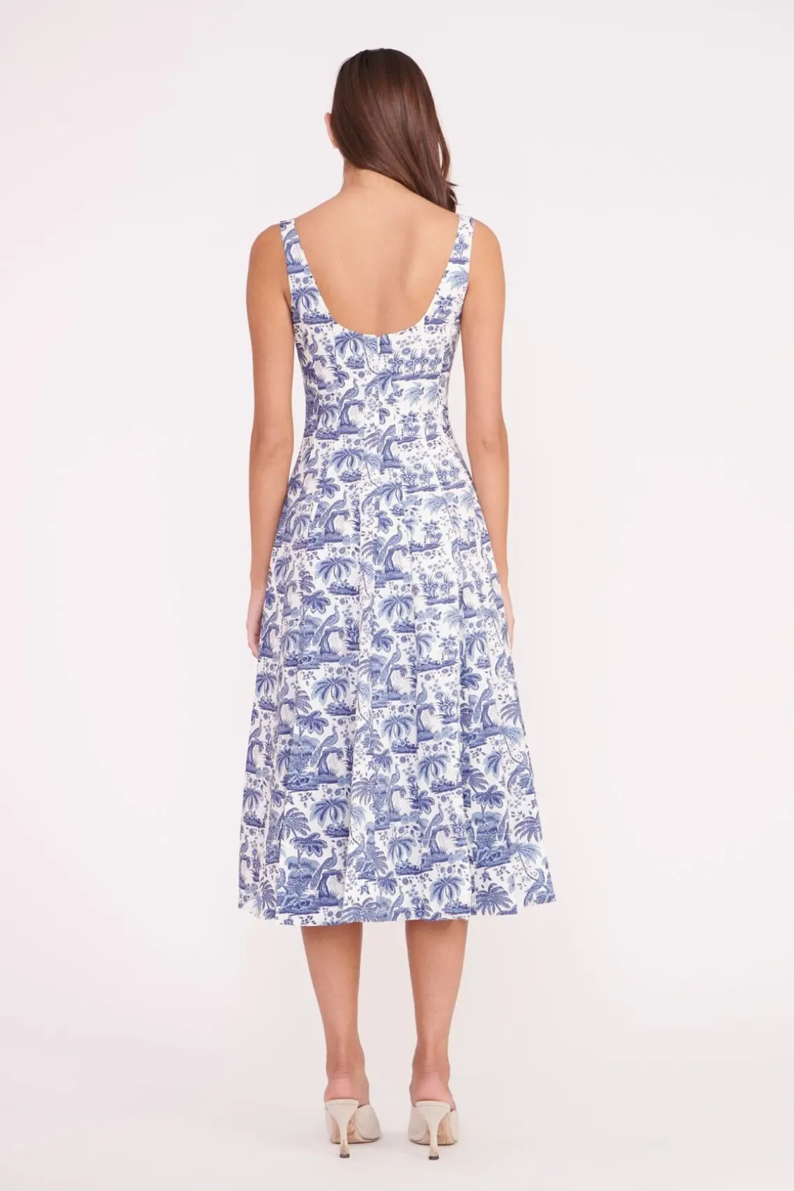WELLS DRESS BLUE TOILE