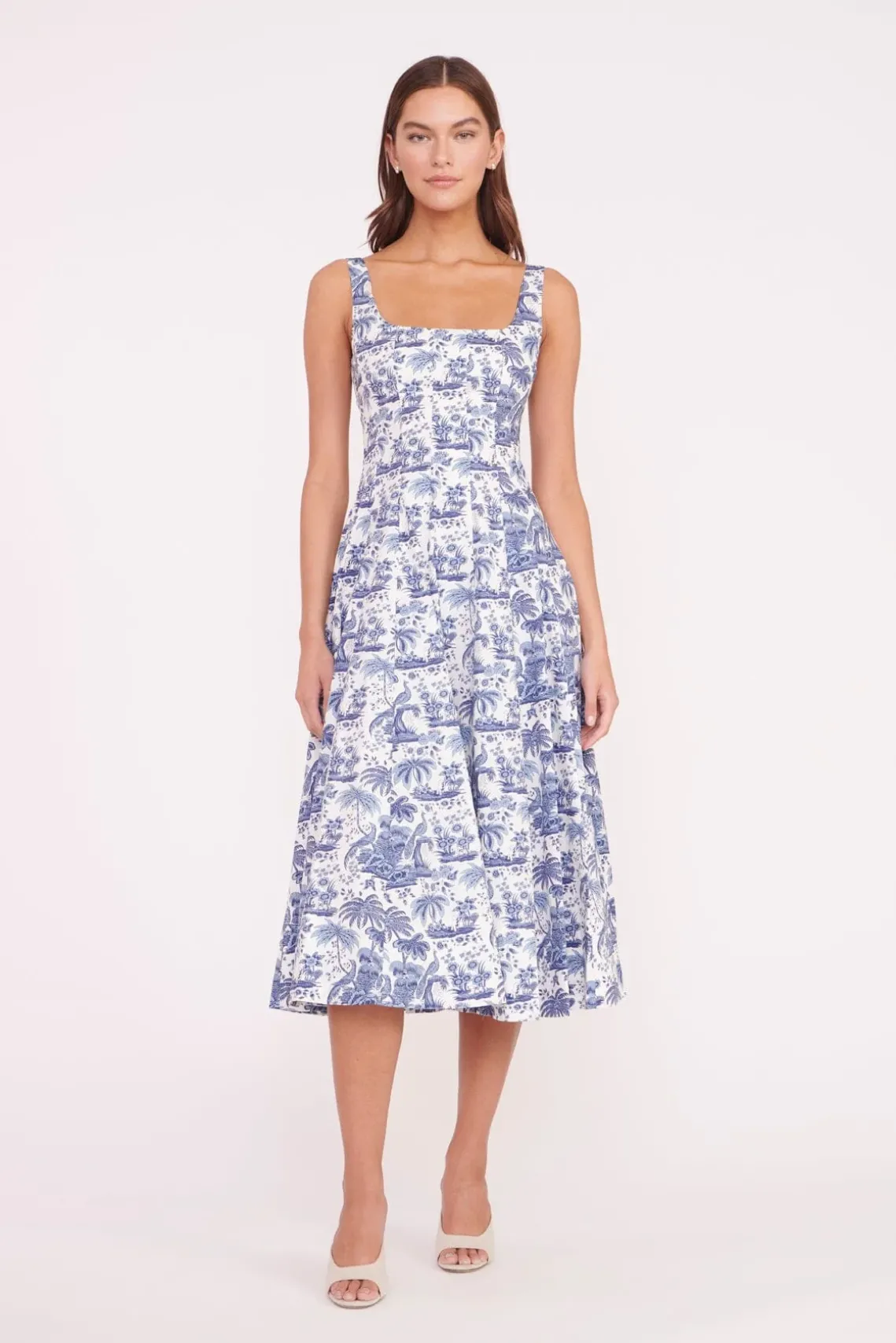 WELLS DRESS BLUE TOILE