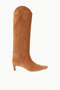 WESTERN WALLY BOOT TAN SUEDE
