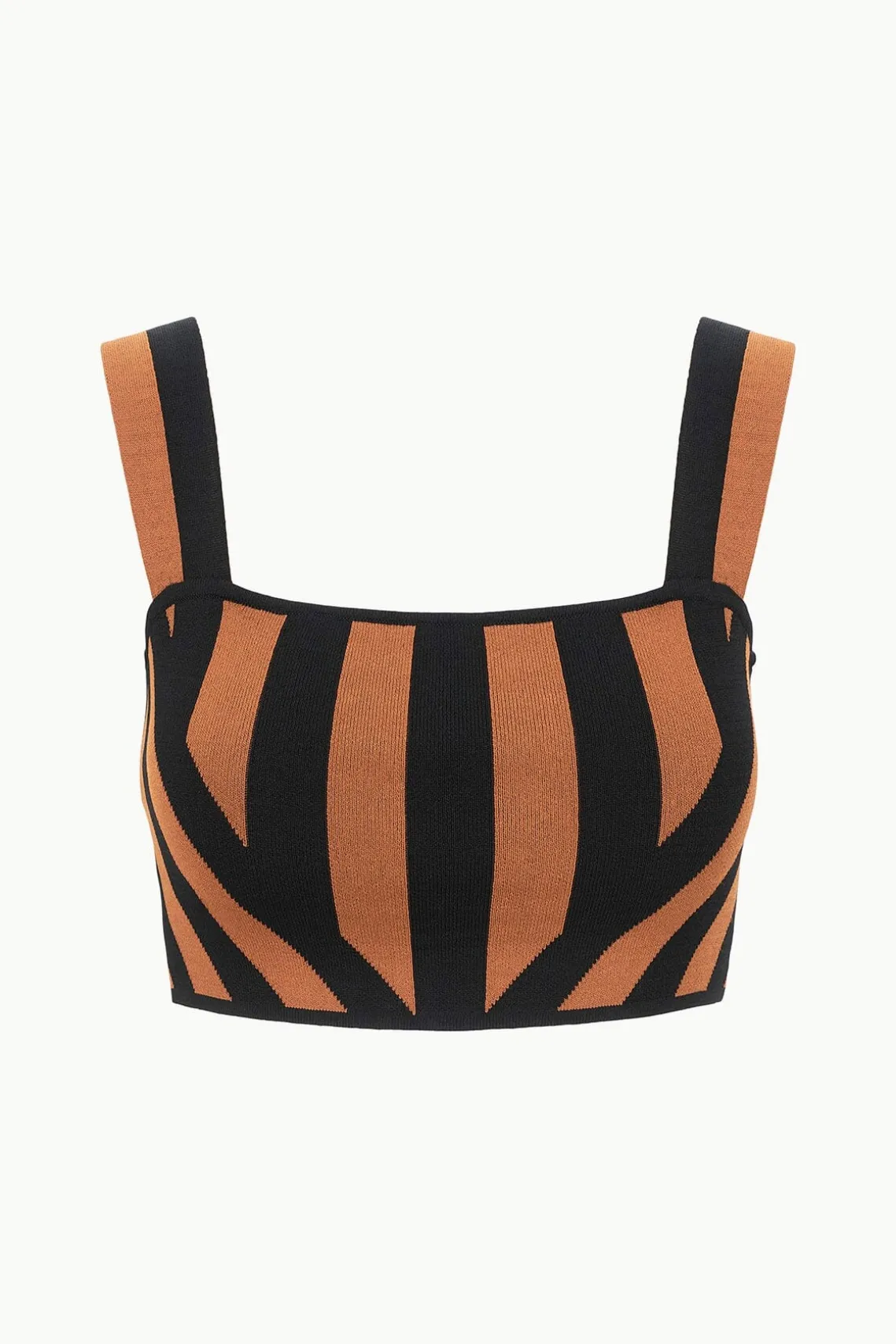 ZOLA TOP BLACK TAN SEASHORE STRIPE