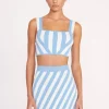 ZOLA TOP  BLUE SEASHORE STRIPE
