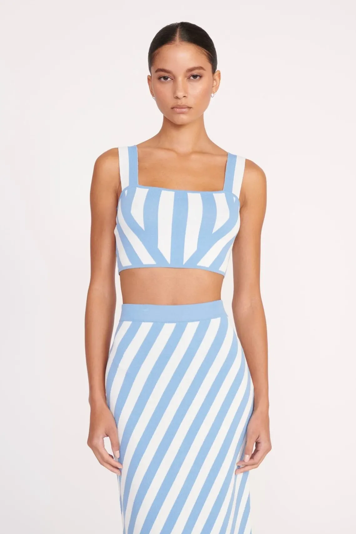 ZOLA TOP BLUE SEASHORE STRIPE