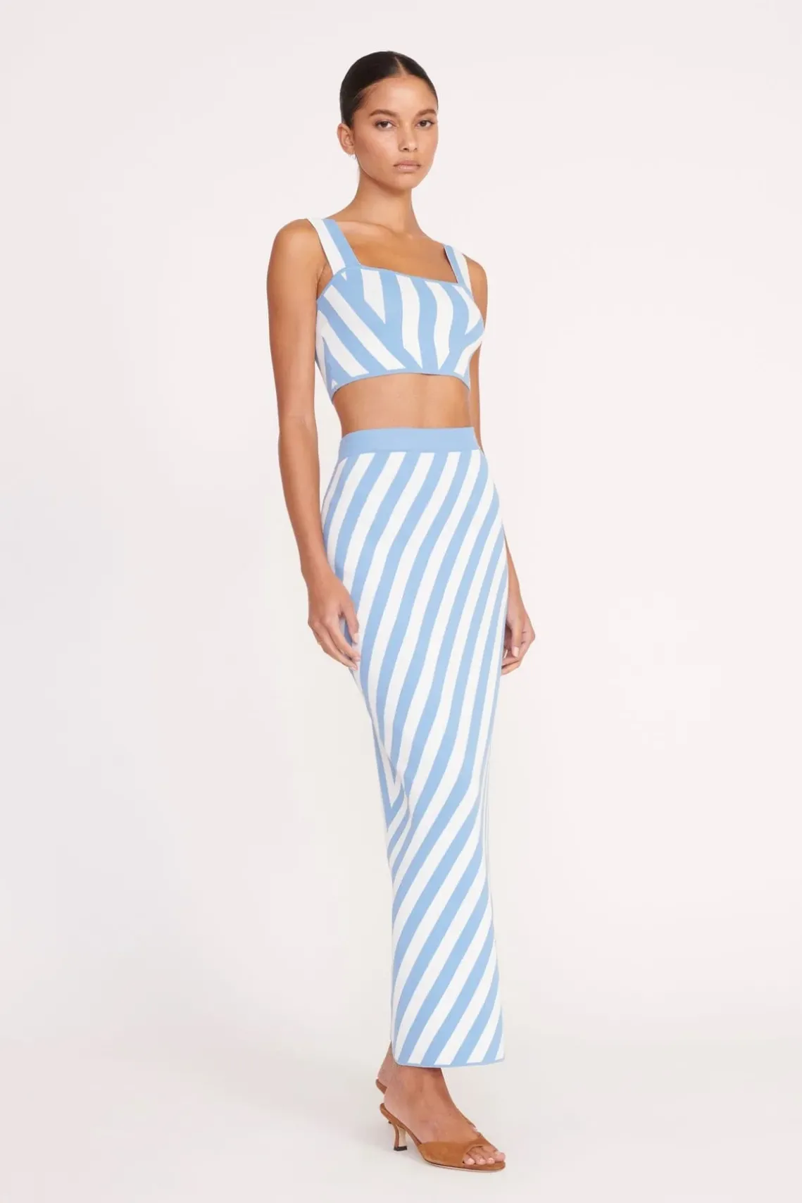 ZOLA TOP BLUE SEASHORE STRIPE